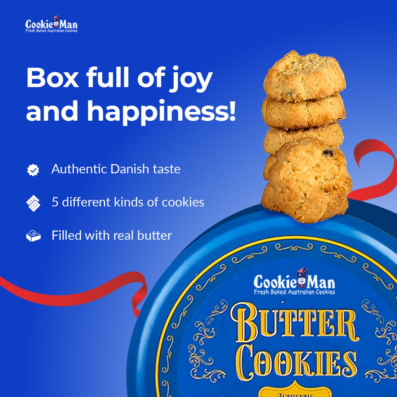 Cookie Man Danish Butter Cookies Biscuits