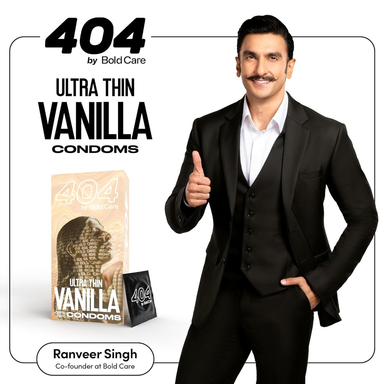 Bold Care 404 Super Ultra Thin Vanilla Flavored Condoms For Men