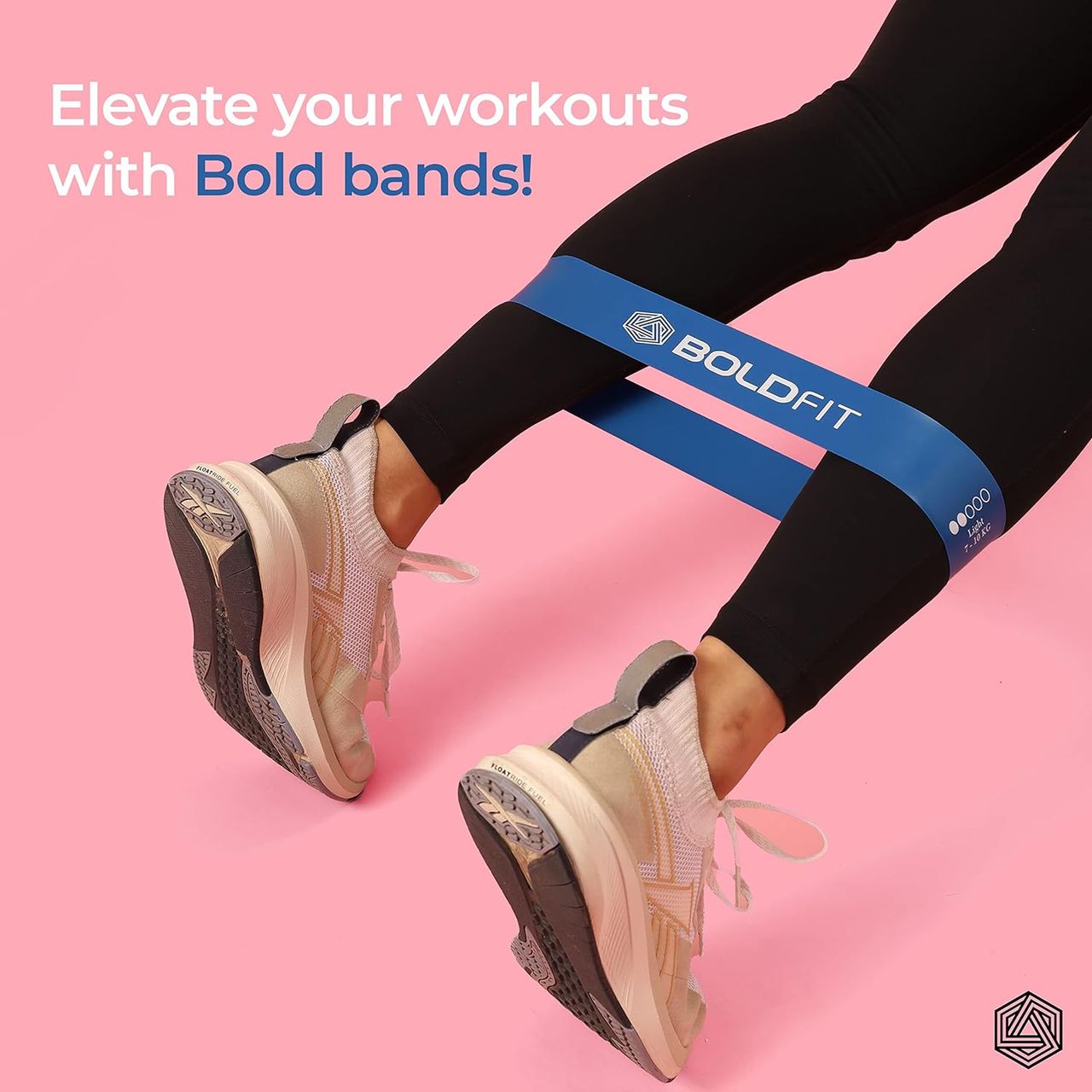 Boldfit Resistance Bands Mini Loop Hip Band Toning Exercise Band Latex Thera Set Of 3 Light