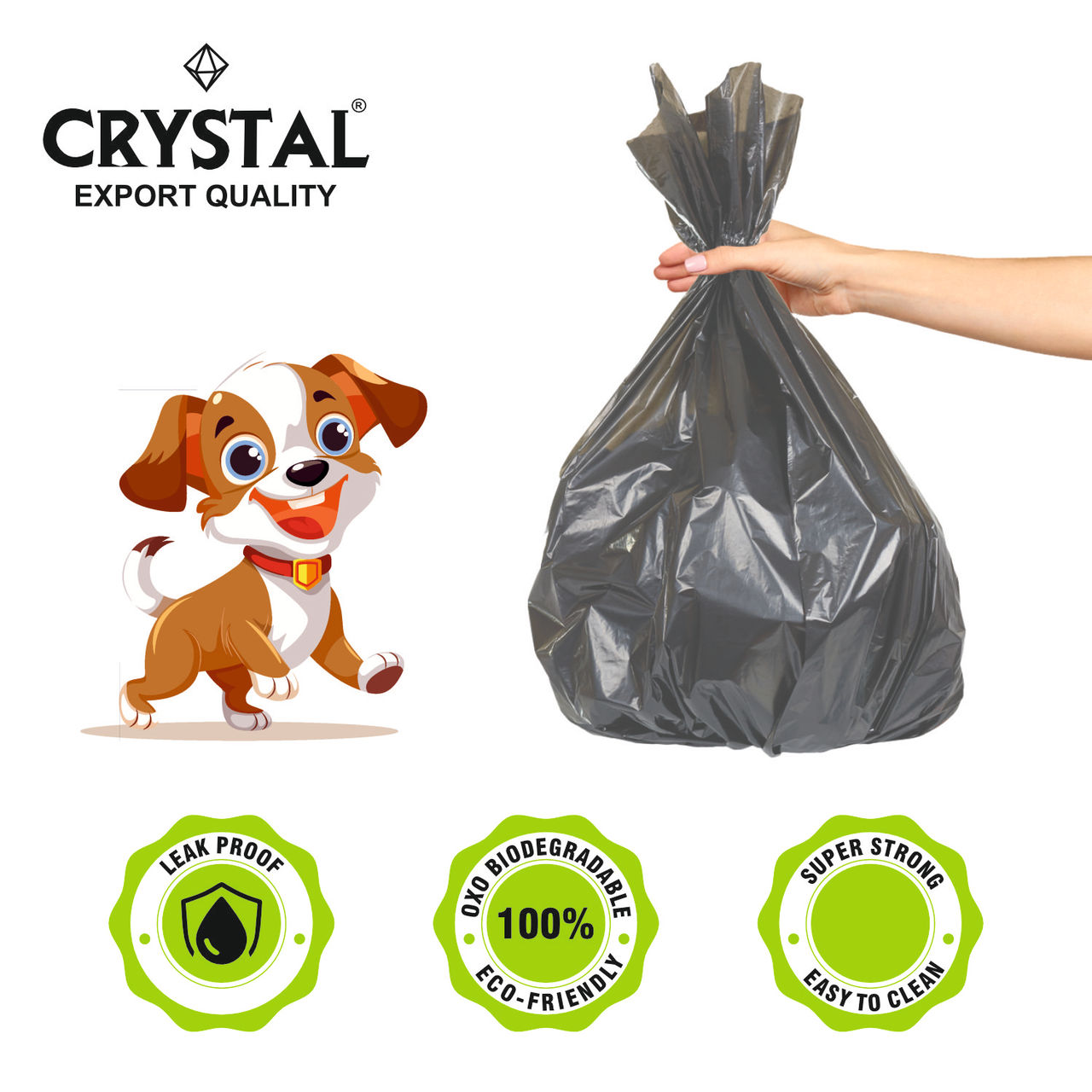 Crystal Poop Garbage Bag Grey 1 pc Combo