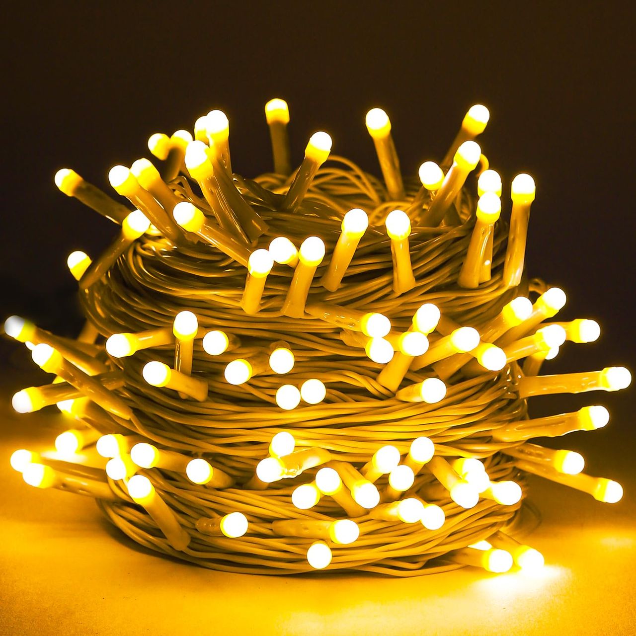 Lexton 36 Feet Long 40 LED Power Pixel Serial String/Fairy Light |Plug Sourced Pack of 1 Warm White