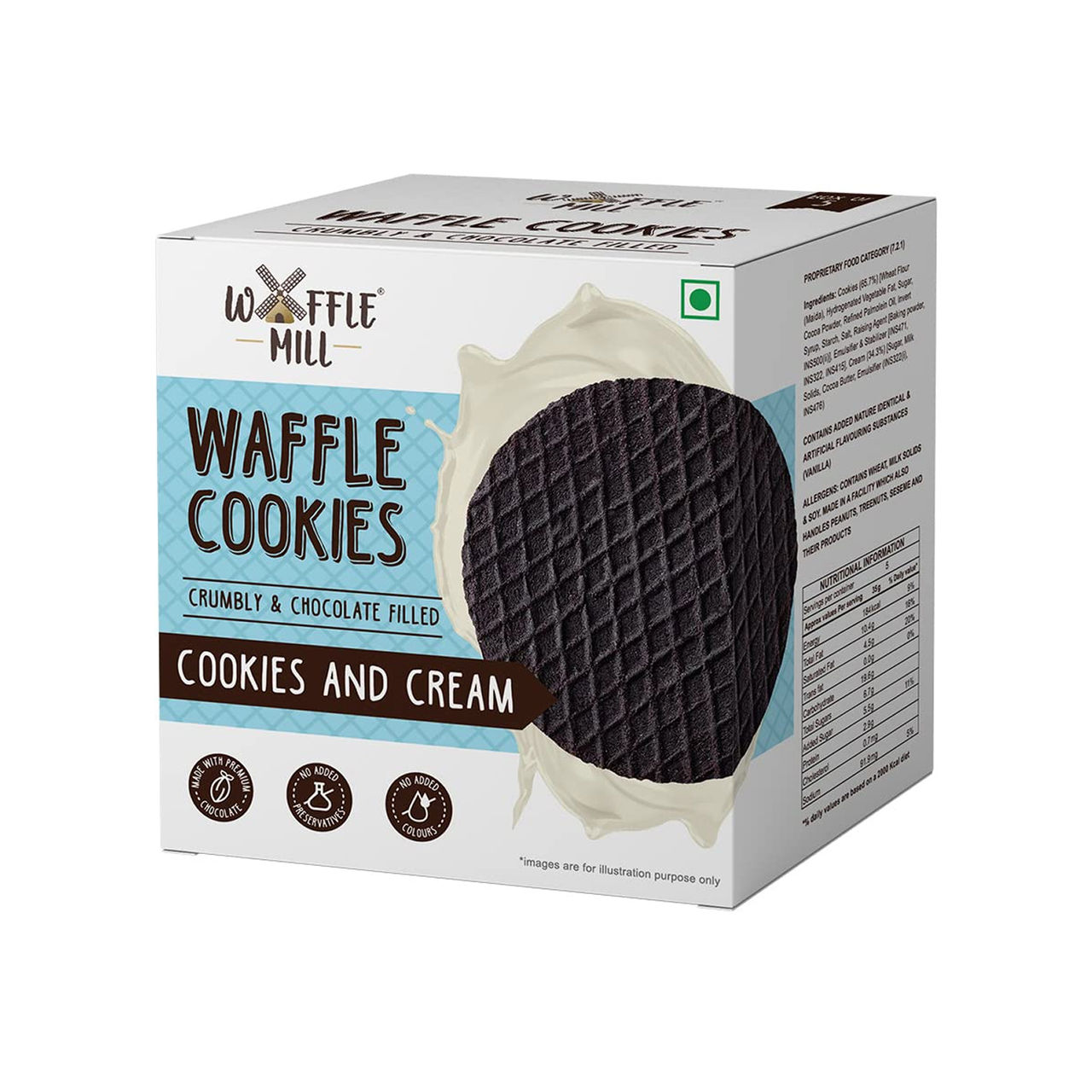 Waffle Mill Cookies - Cookies And Cream (Box Of 2)