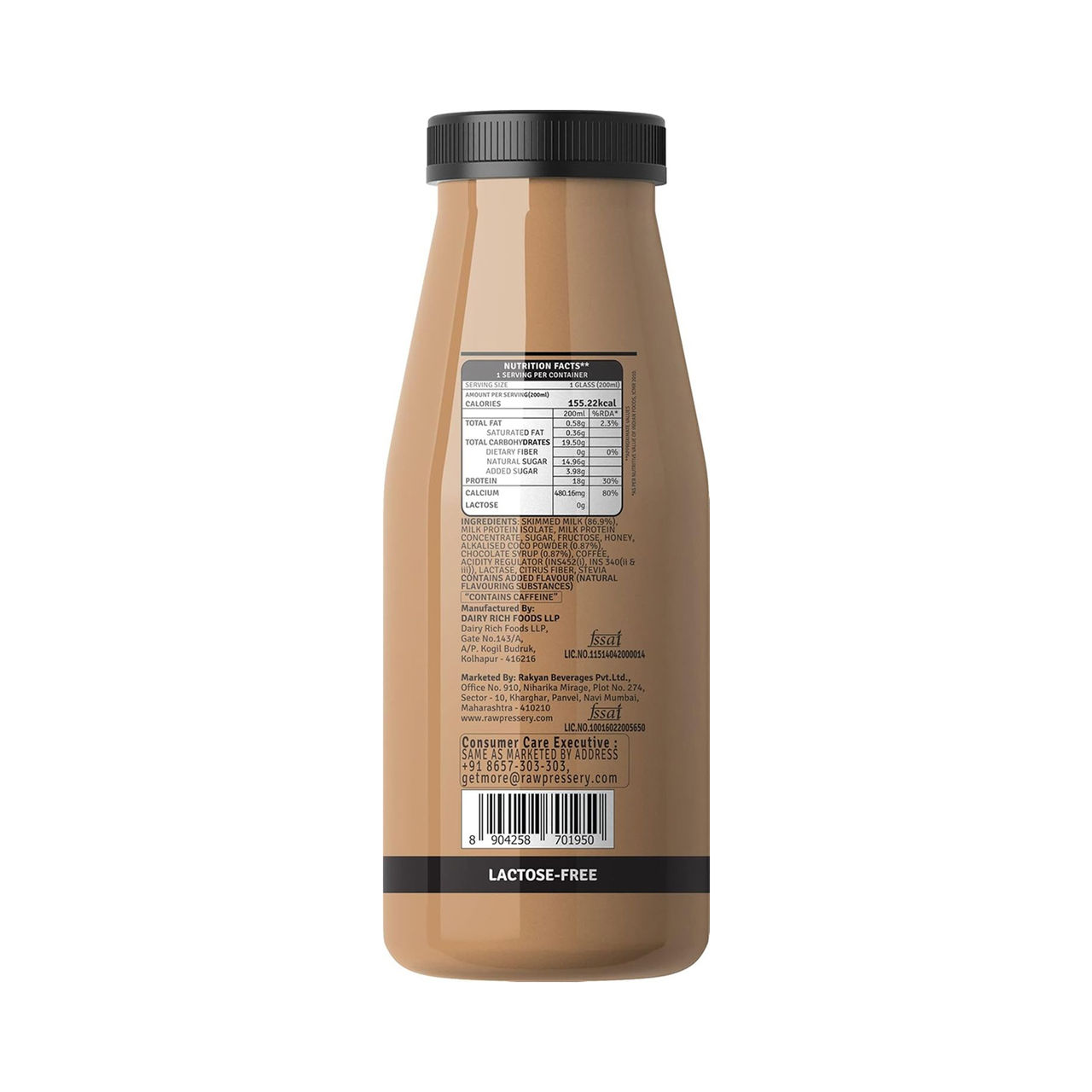 Raw Pressery 18g Protien Coffee Milkshake