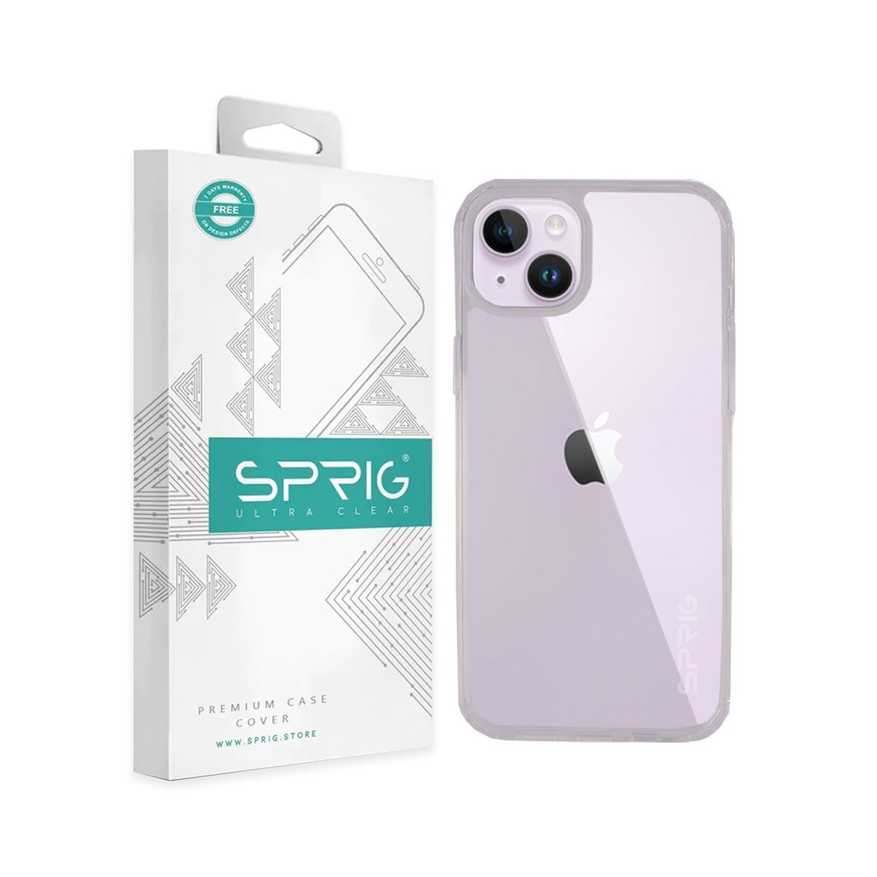 Sprig Back Case Cover for Apple iPhone 14 Plus Bayer Tpu Pc Designer Shock Proof | Transparent | MagSafe Compatible