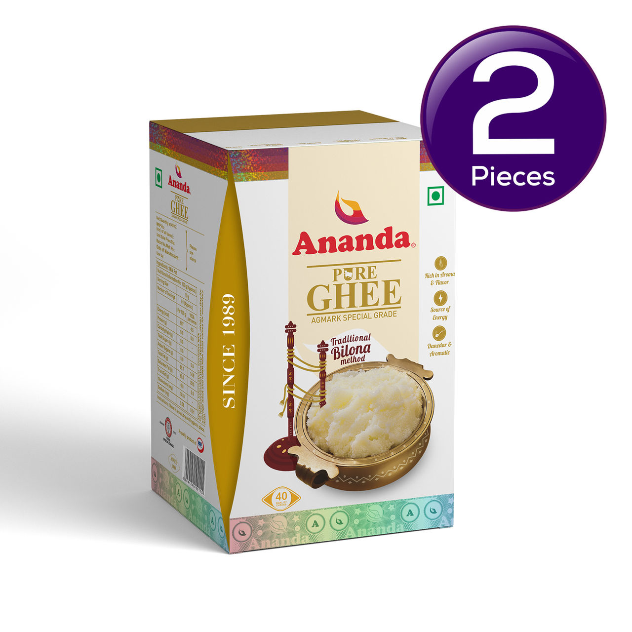 Ananda Pure Ghee | Made With Bilona 900 ml Combo