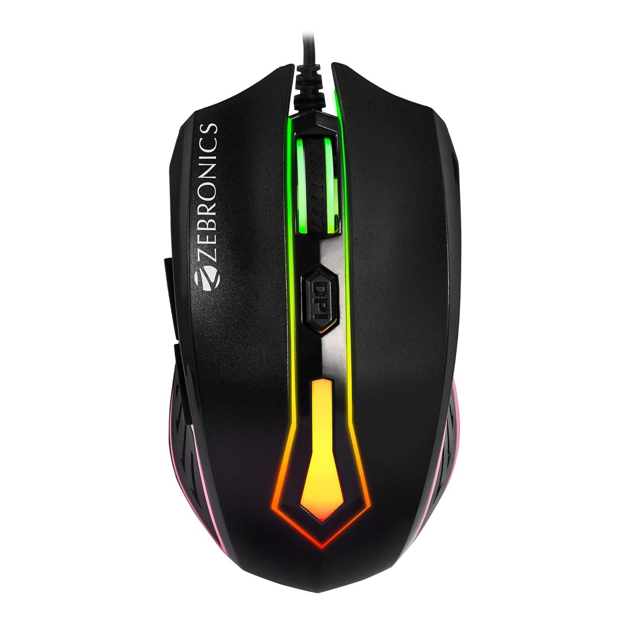 Zeb Sniper Wired Gaming Mouse With 6 Buttons, Multicolor Led Lights, Upto 2400 Dpi , Plug & Play