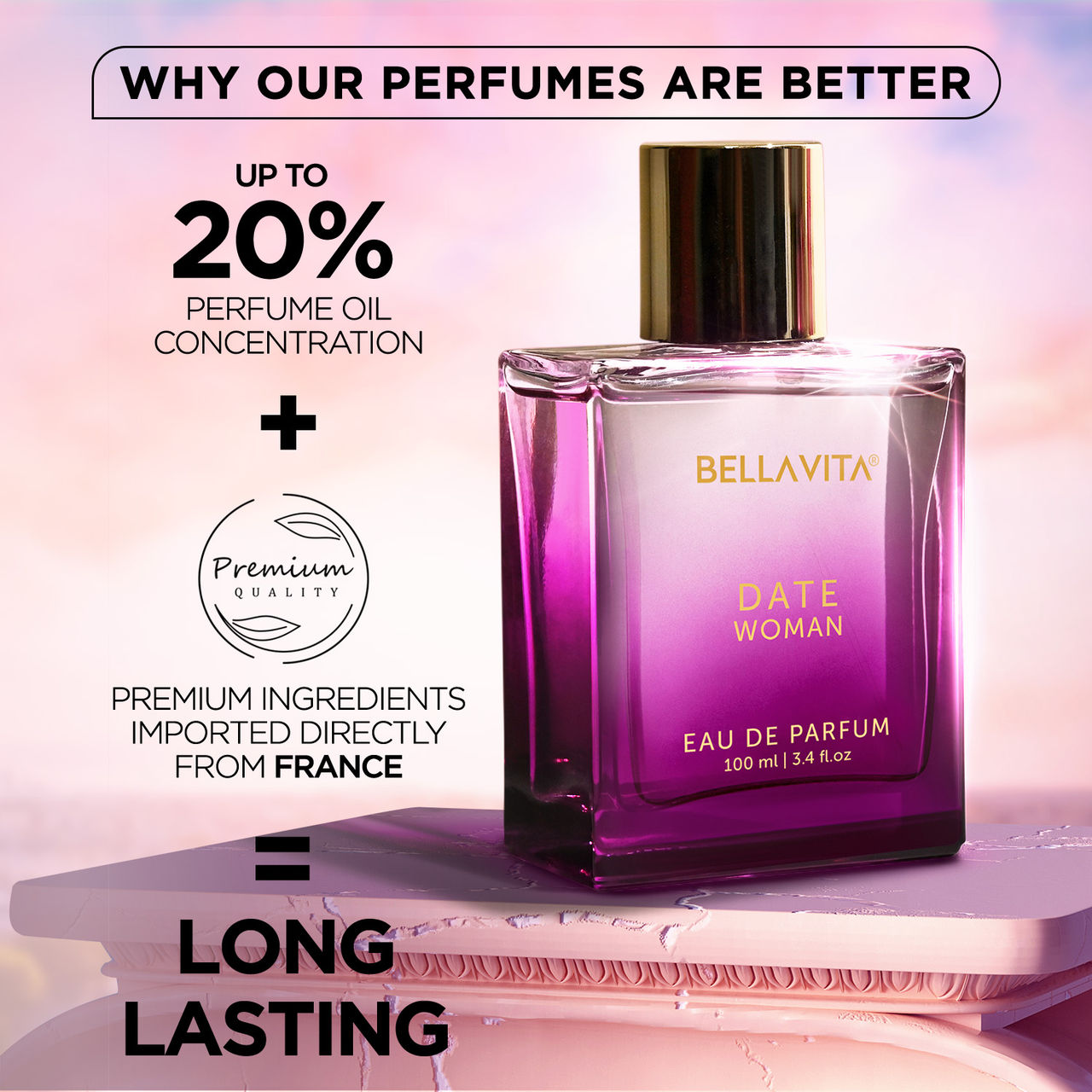 Bella Vita Organic Luxury Date Perfume (100 ml) 100 ml X 2 Combo 
