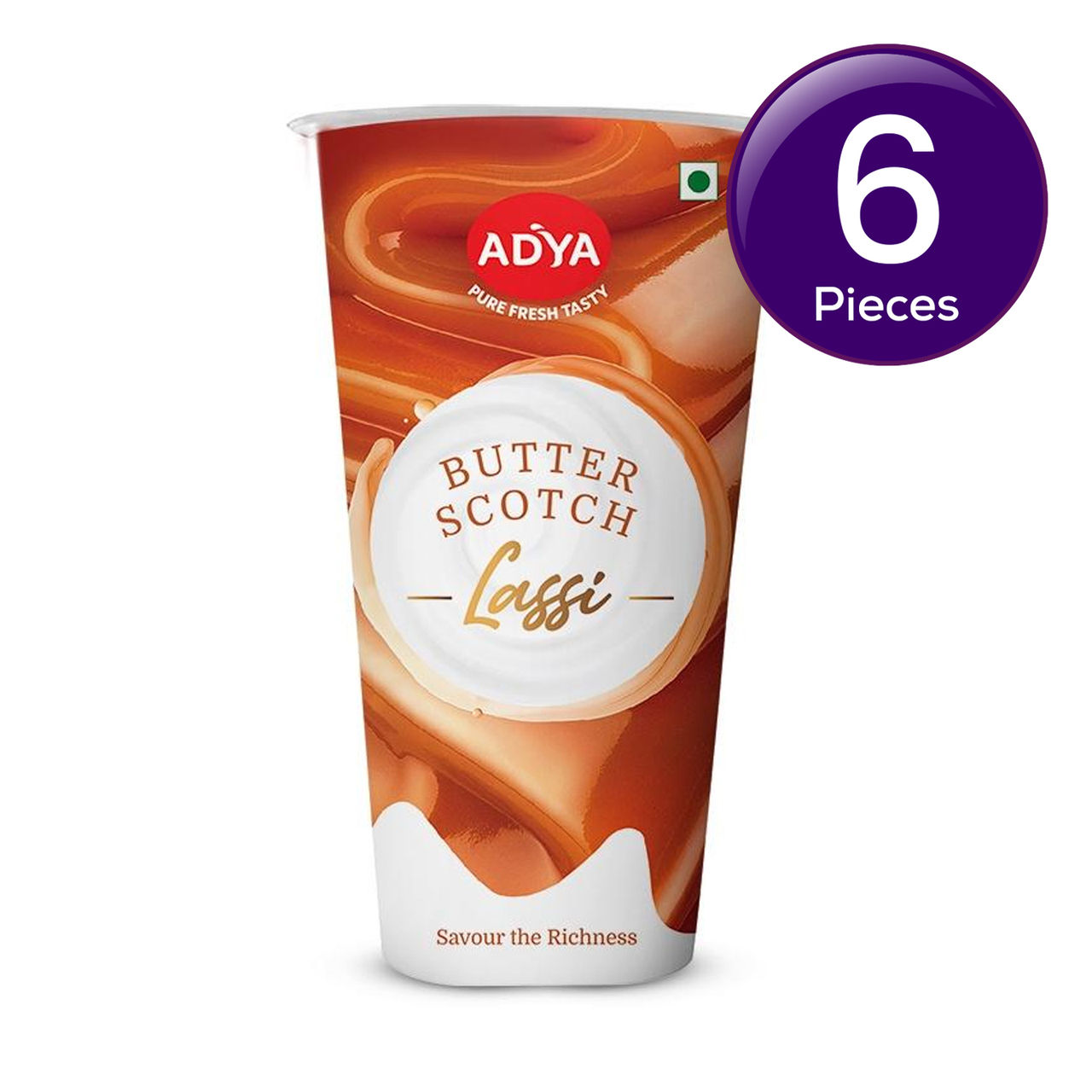 Adya Butterscotch Glass Lassi 180 ml Combo