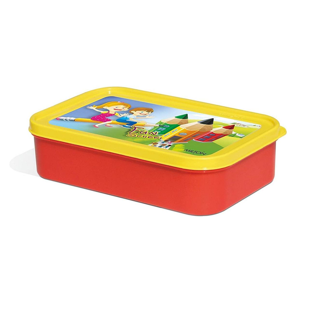 Milton School Time Plastic Lunch Box(Pack Of 1) (Colour May Vary)