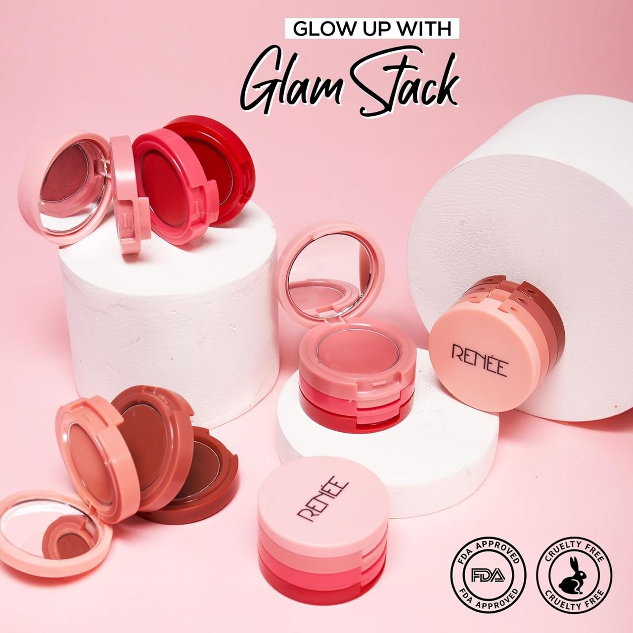 Renee Glam Stack 3-In-1 Lip & Cheek Tint - Nude