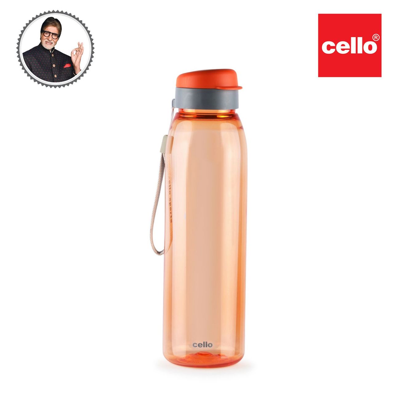 Cello Athlete Bottle with Flip Top Lid, 800ml, Set of 4 (Colour May Vary)