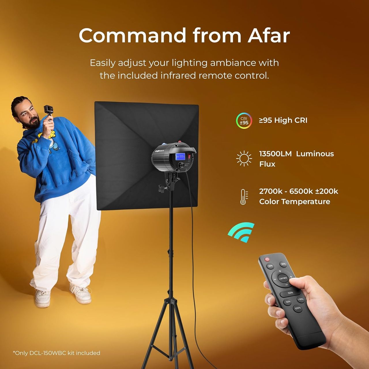 Digitek Lite Continuos LED Light DCL-150WBC Combo