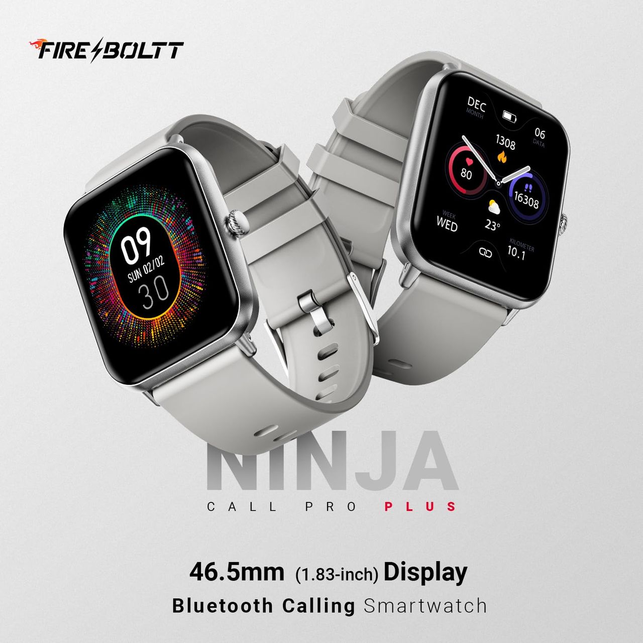 Fire-Boltt Ninja Call Pro Plus | 1.83" Display | BT Calling - Grey