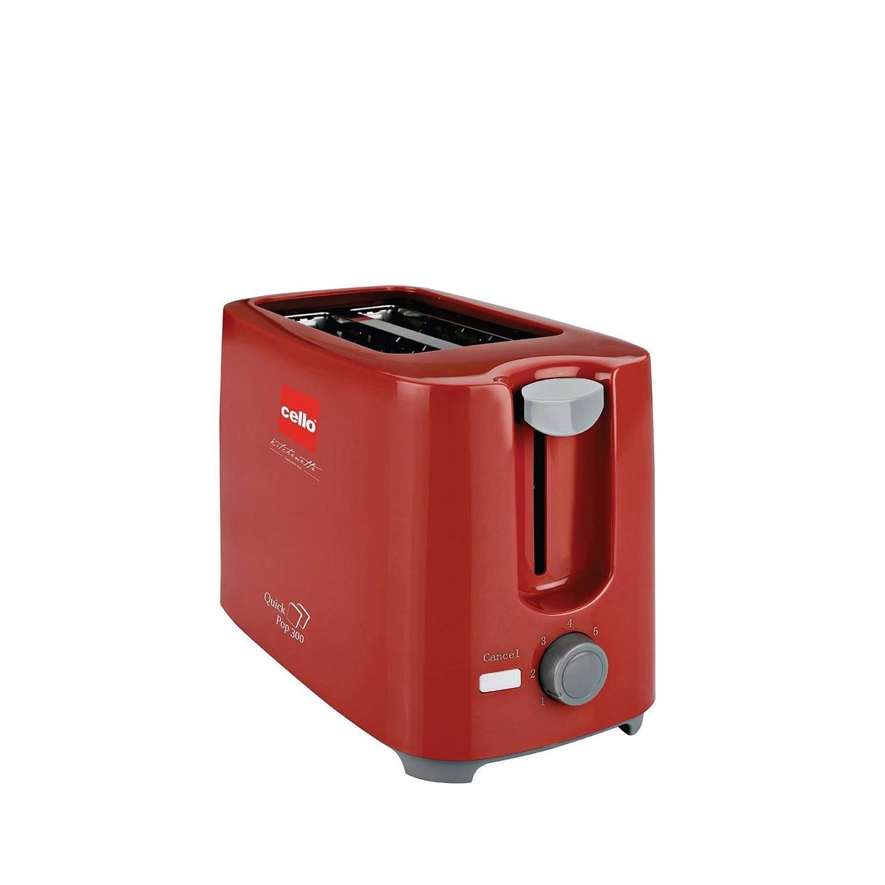 Cello Quick 2 Slice Pop Up 300 Toaster (Red) 700 Watts