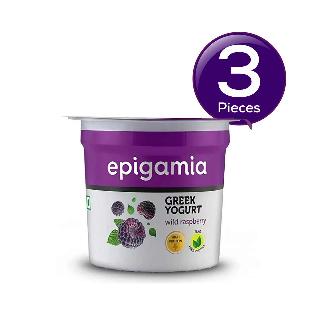 Epigamia Greek Yogurt- Raspberry 85 g Combo