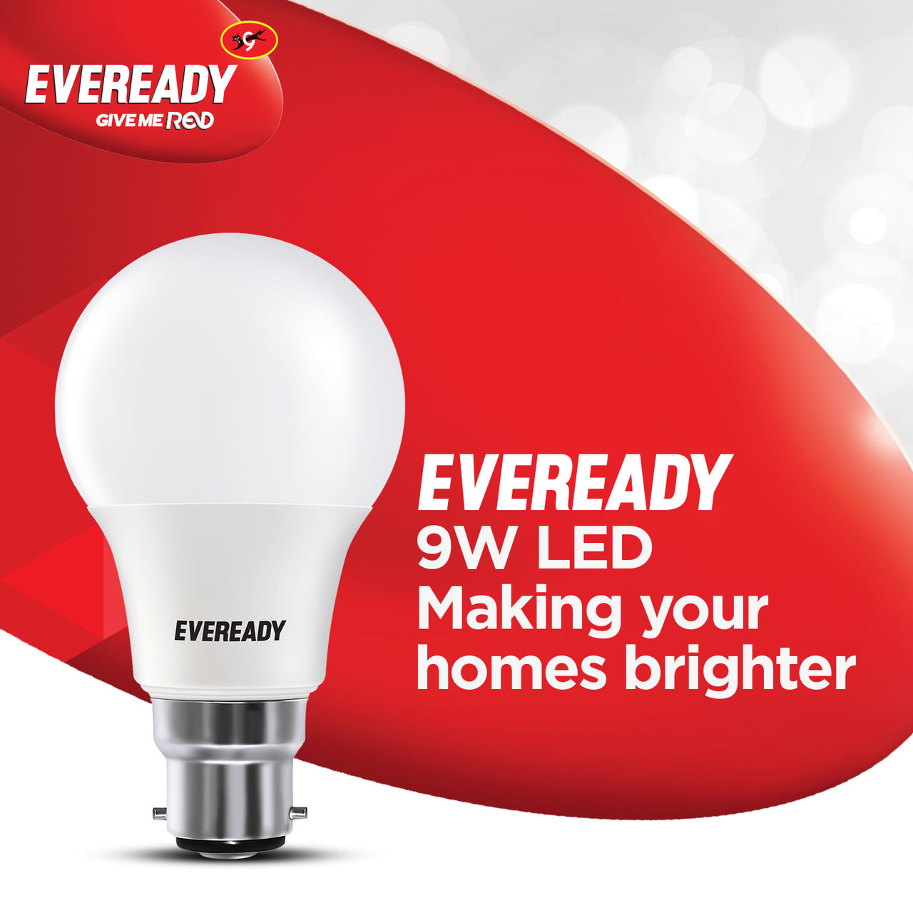Eveready 9 W LED Bulb - Cool Day Light | 6500 K | Long Lasting 1 pc Combo