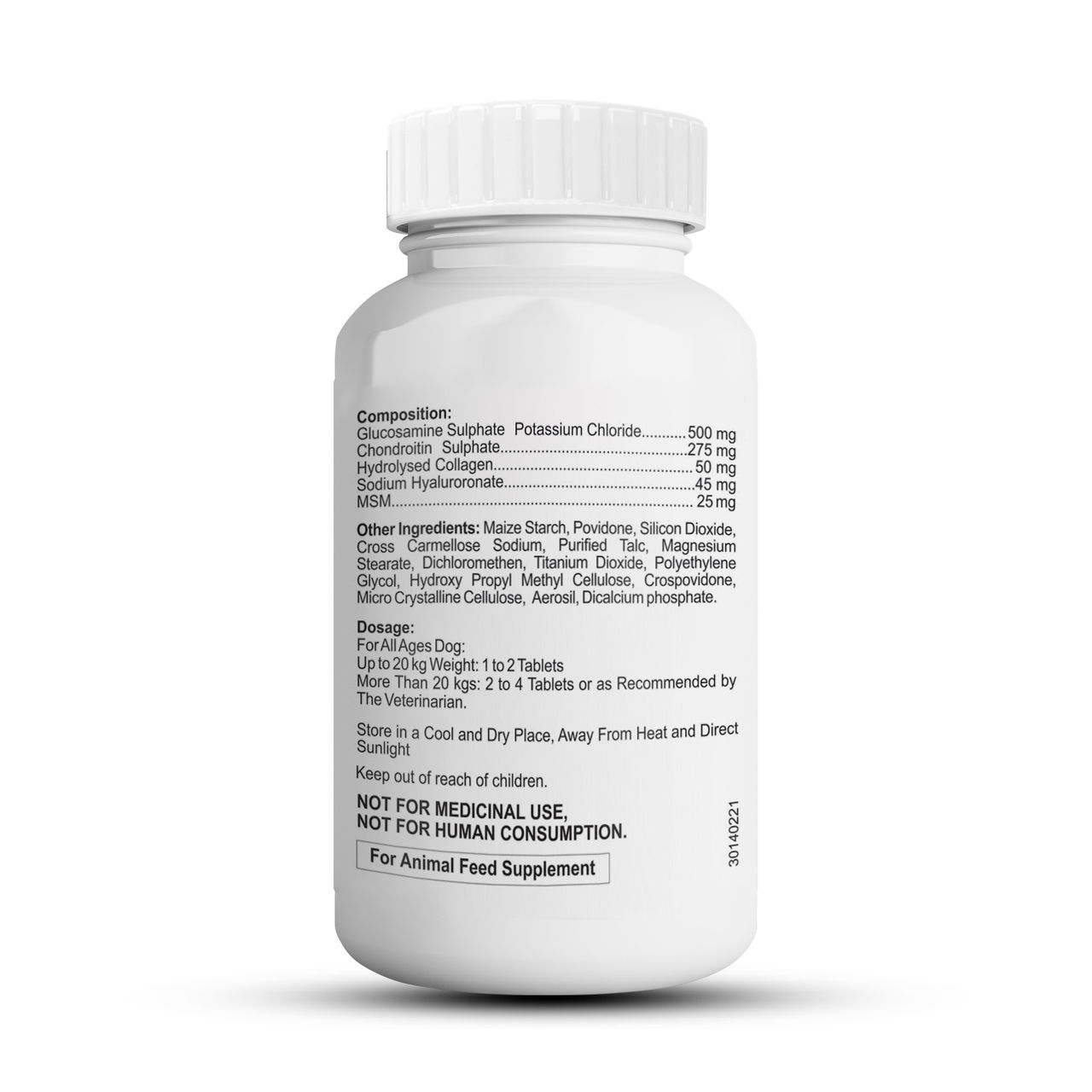 Petvit Joint-Cartilage Supplement For Dogs And Cats - 60 Chewable Tablets