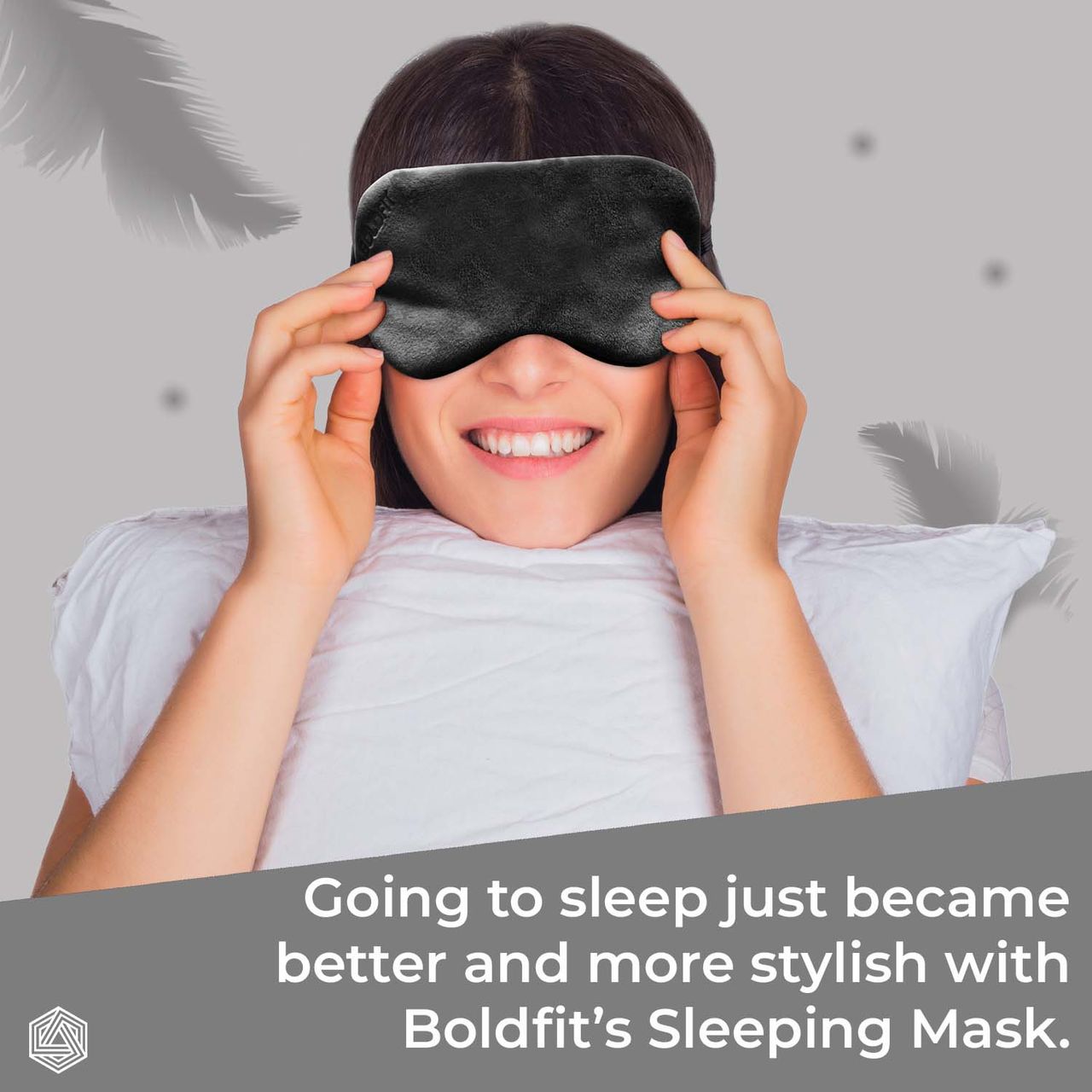 Boldfit Super Soft Cotton Sleep Mask For Comfortable Sleep - Black