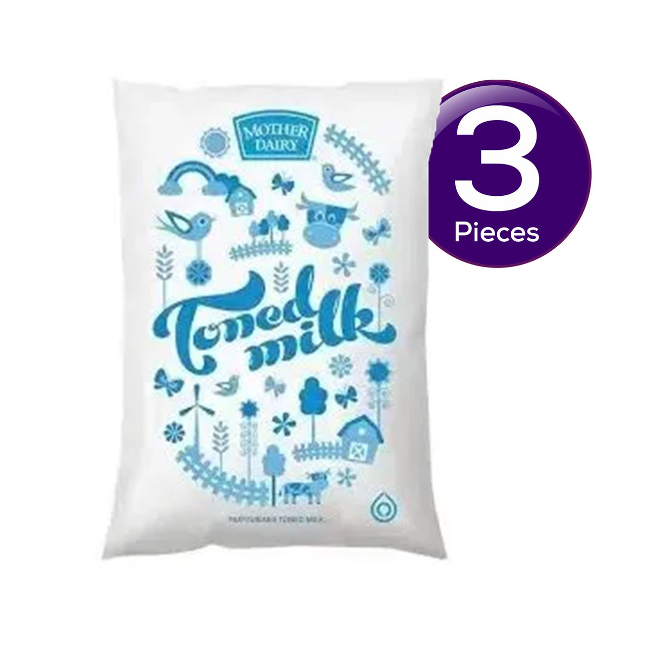 Mother Dairy Toned Milk Combo