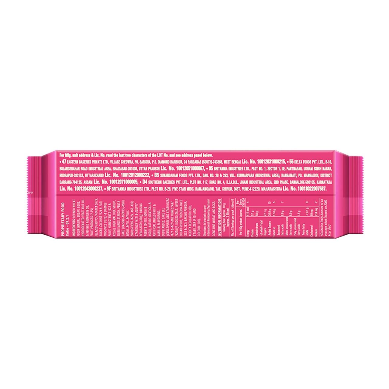 Britannia Gobbles Bar Cake - Fruity Fun 100 g Combo