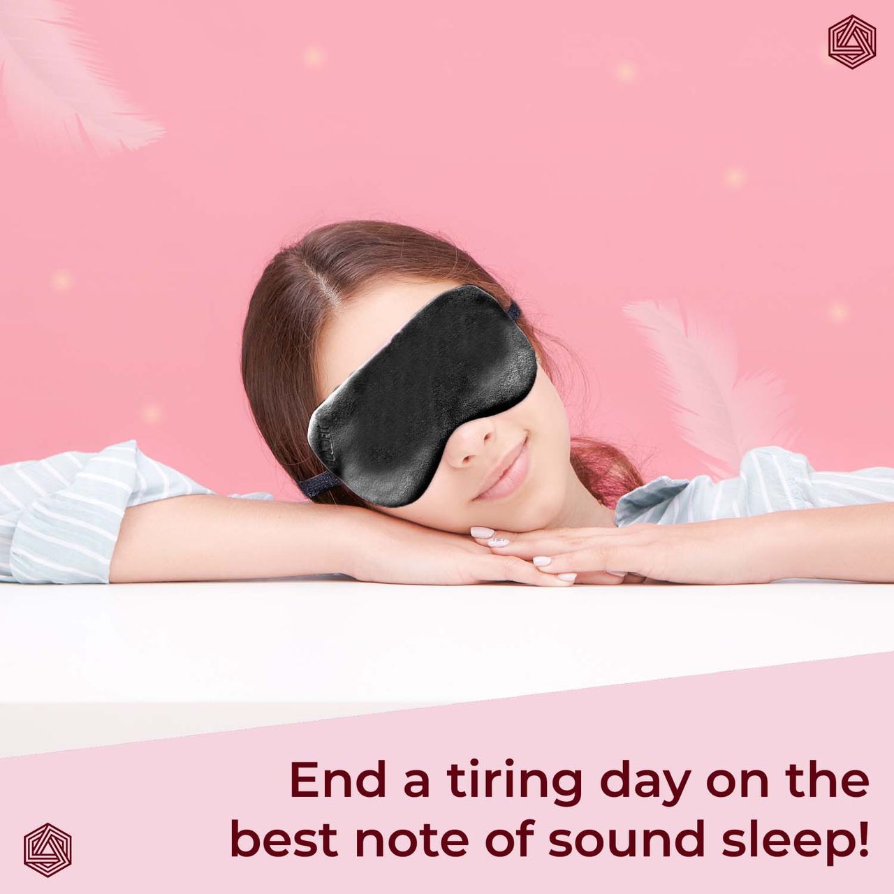 Boldfit Super Soft Cotton Sleep Mask For Comfortable Sleep - Black