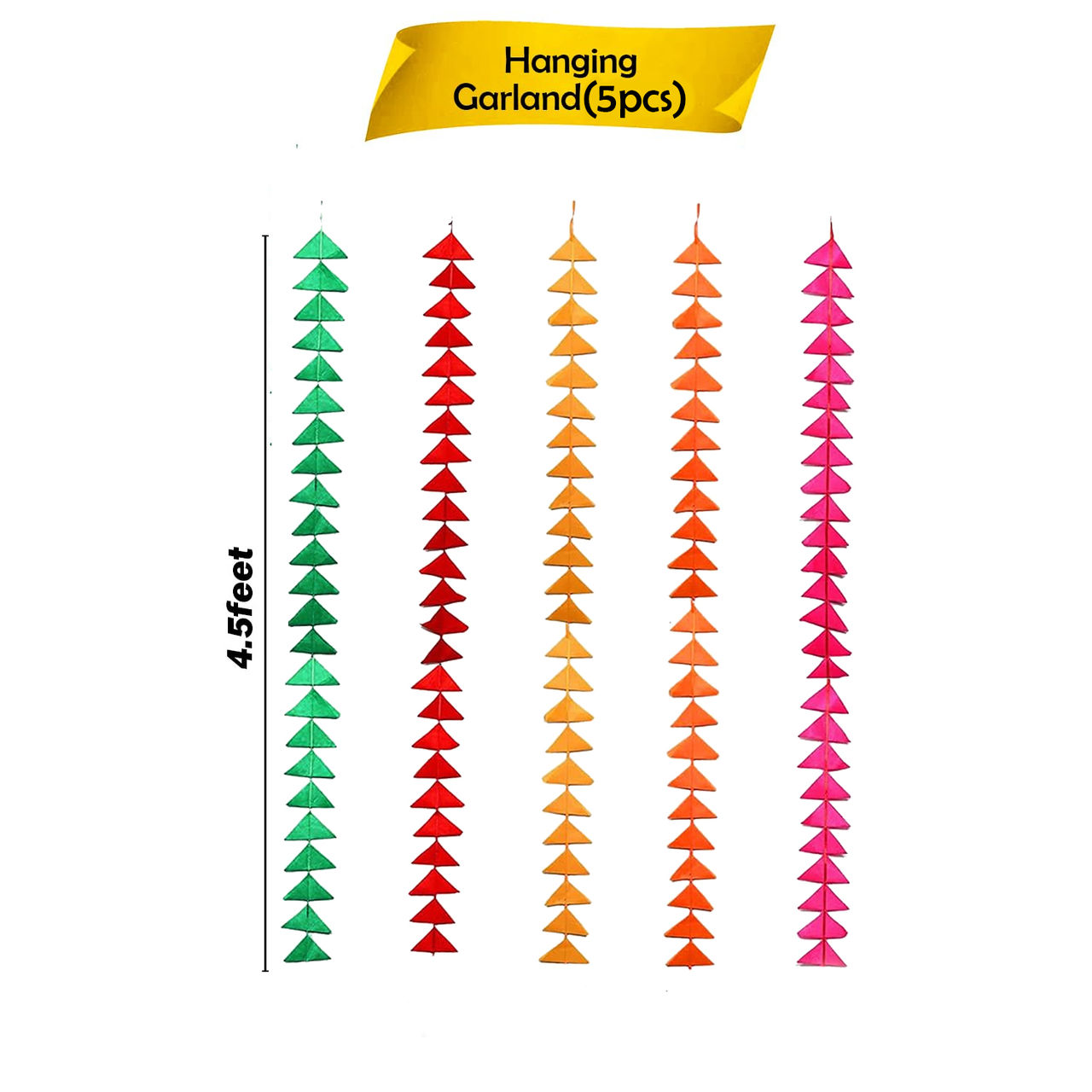 Party Propz Multicolour Triangle Hangings