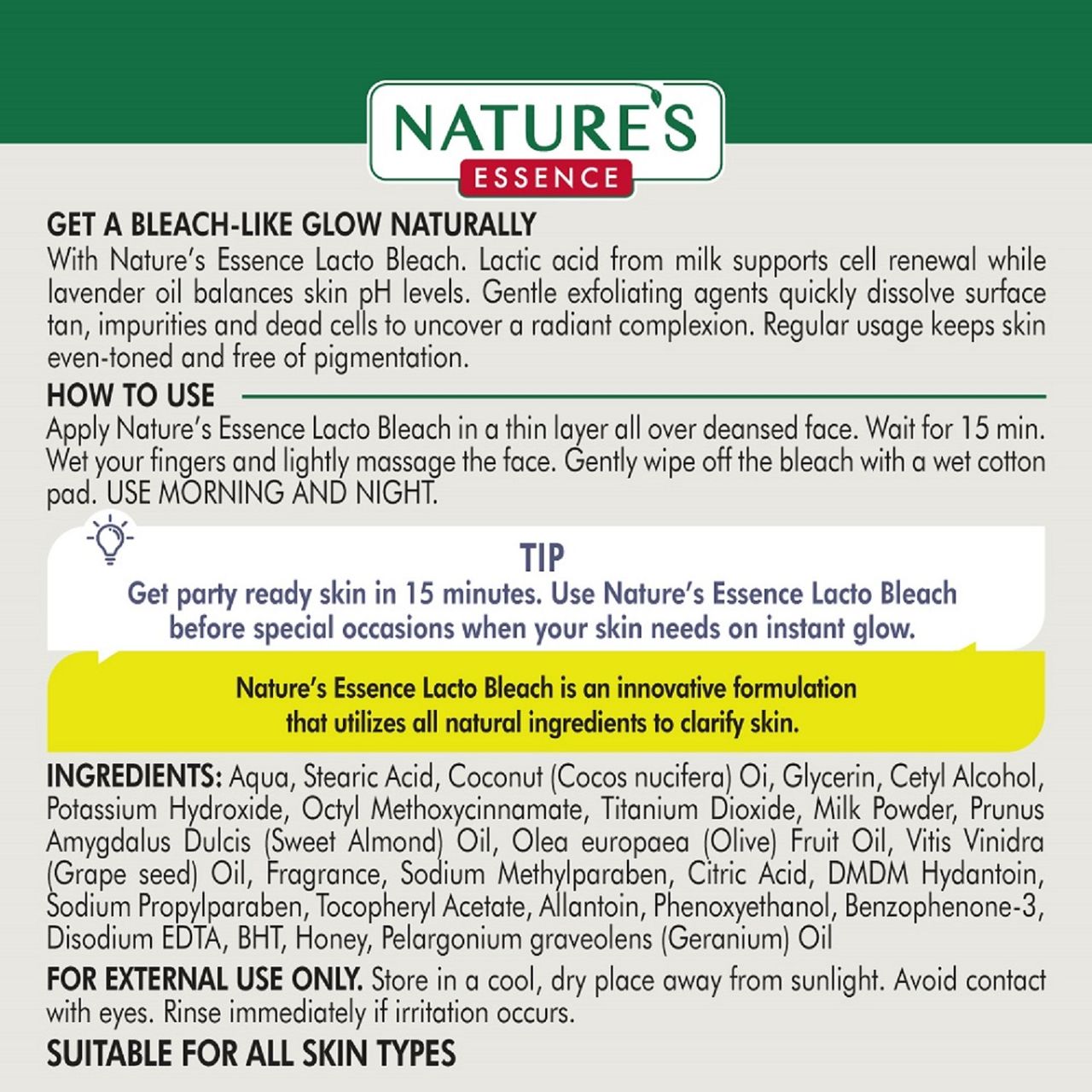 Nature's Essence Lacto Bleach