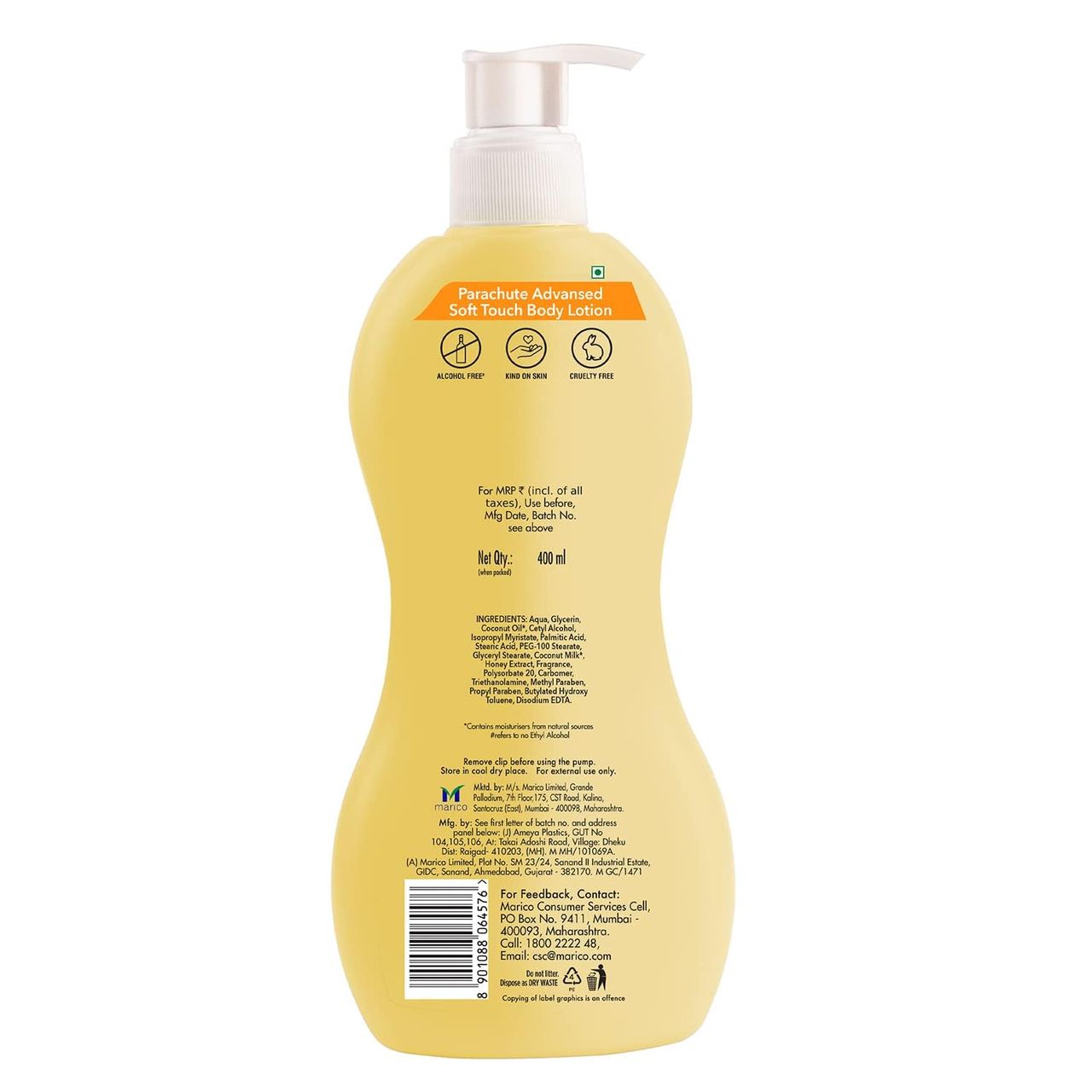 Parachute Advansed Soft Touch Body Lotion With Honey Silky Smooth Skin 400 ml Combo
