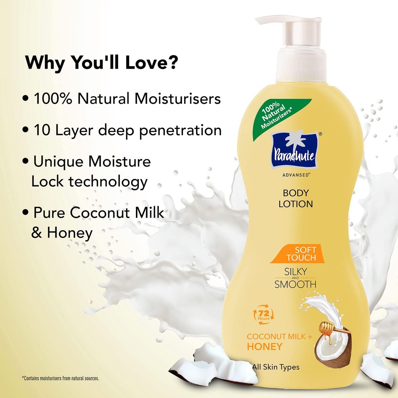 Parachute Advansed Soft Touch Body Lotion With Honey Silky Smooth Skin 400 ml Combo