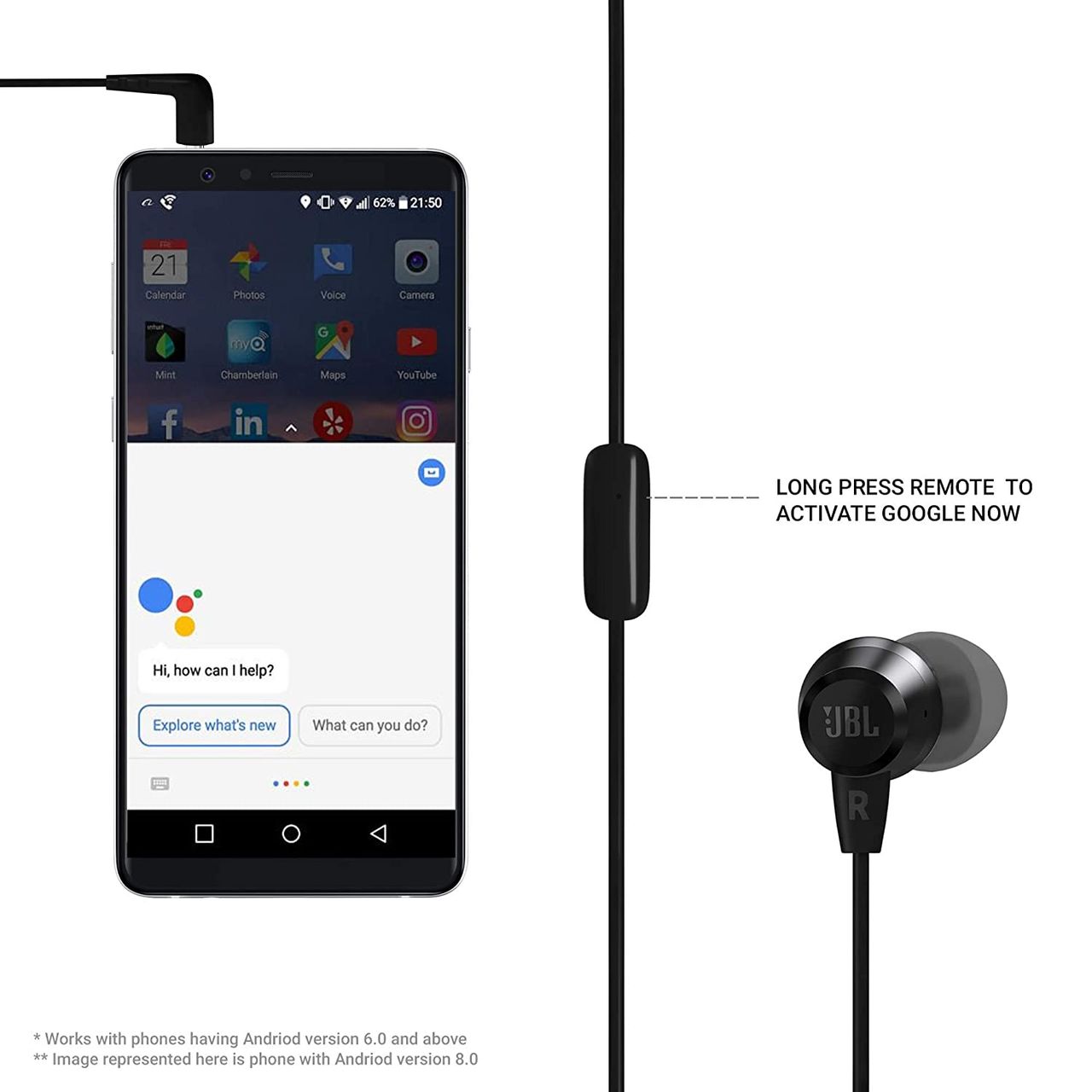 JBL C50Hi Wired Earphones