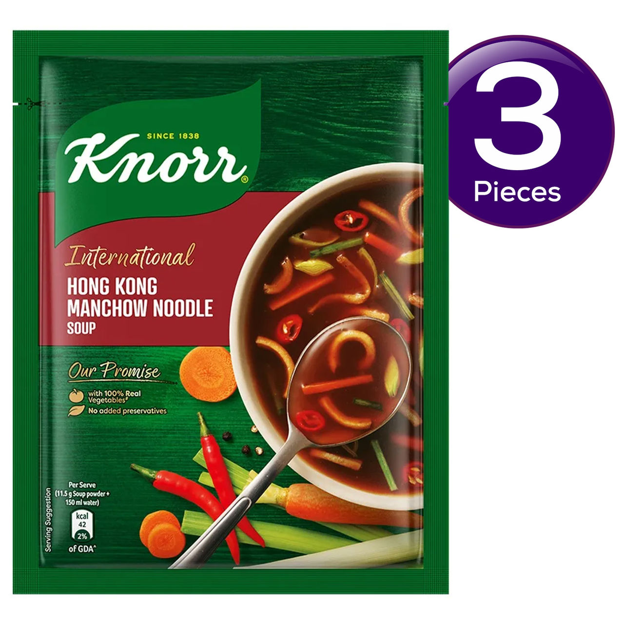Knorr International Hong Kong Manchow Noodle Soup 44 g Combo