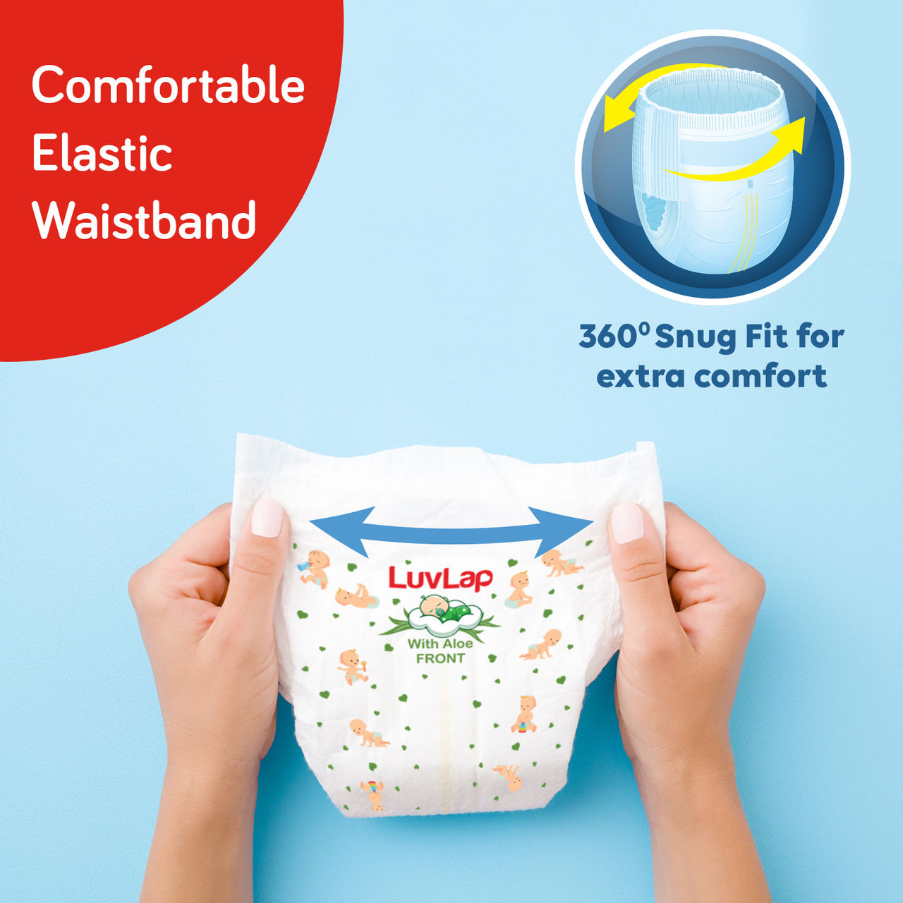 LuvLap Baby Diapers | Pant Style | M | 36 pcs