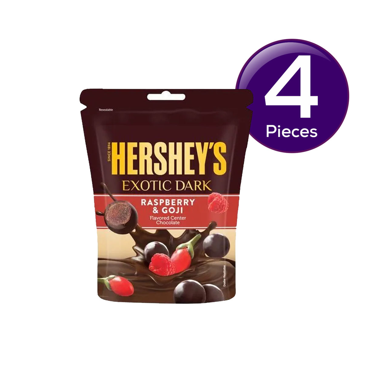 Hershey'S Exotic Raspberry & Goji Dark Chocolate Share Bag 33.3 g Combo