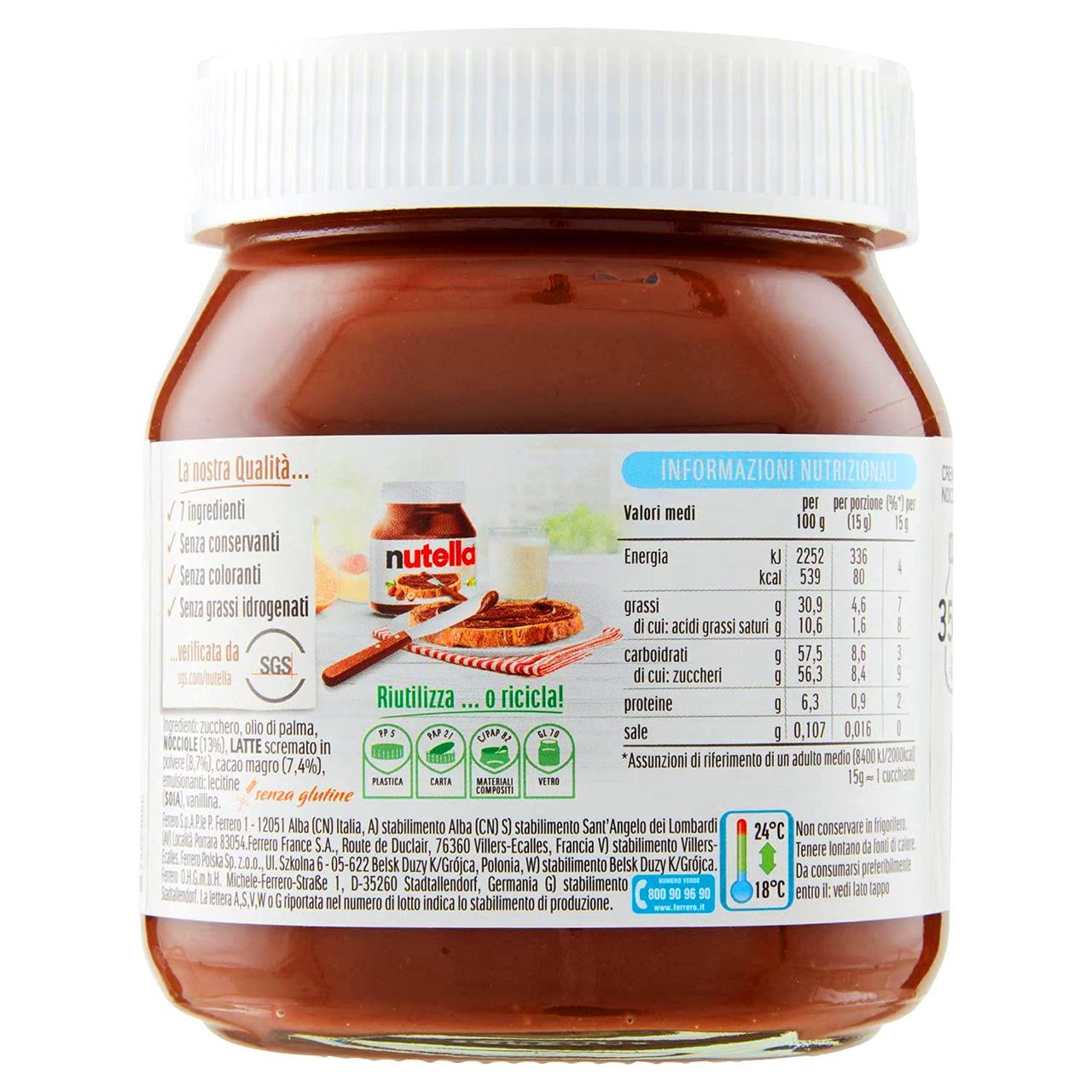 Nutella Hazelnut Spread