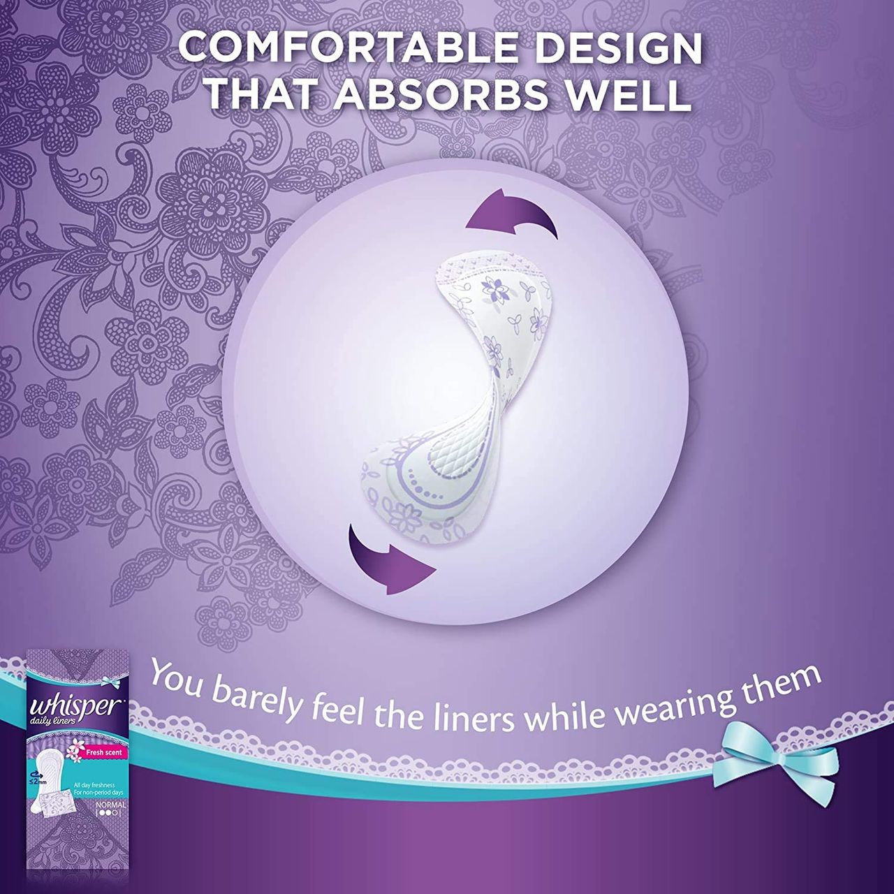 Whisper Daily Liners Clean and Fresh