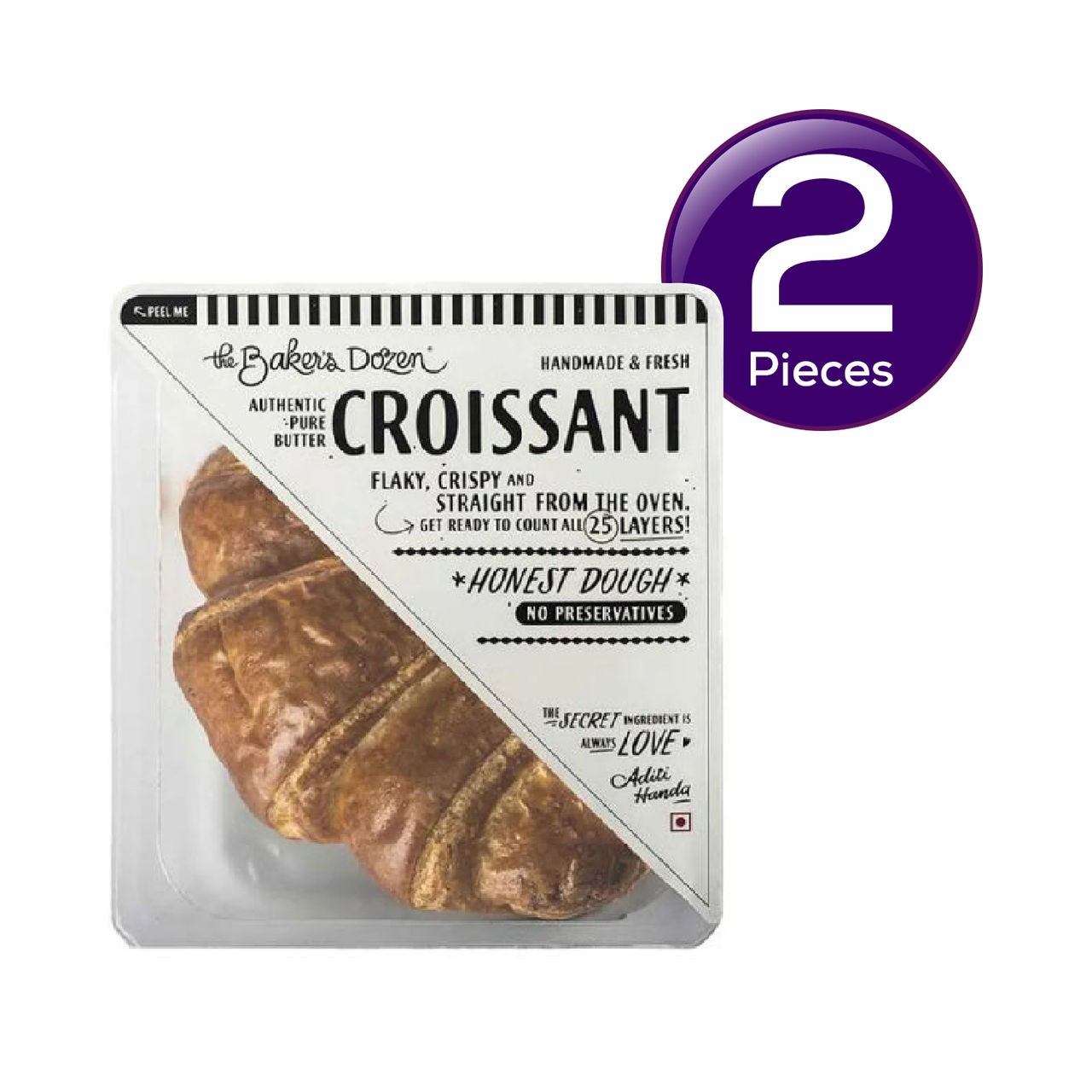The Baker's Dozen 100% Real Butter Croissant with No Preservative 70 g Combo