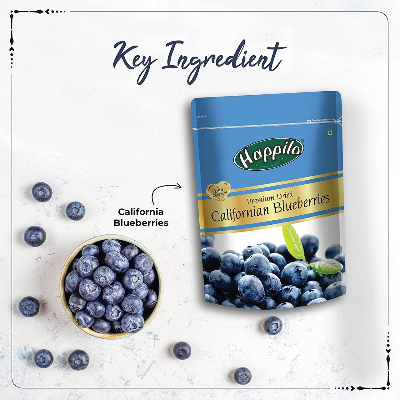 Happilo Premium Dried Californian Blueberries 150 g Combo