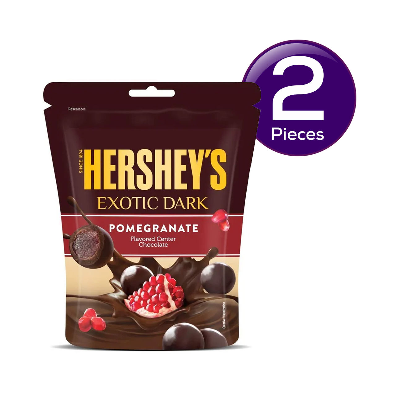 Hershey's Exotic Dark Pomegranate Chocolate Share Bag 100 g Combo