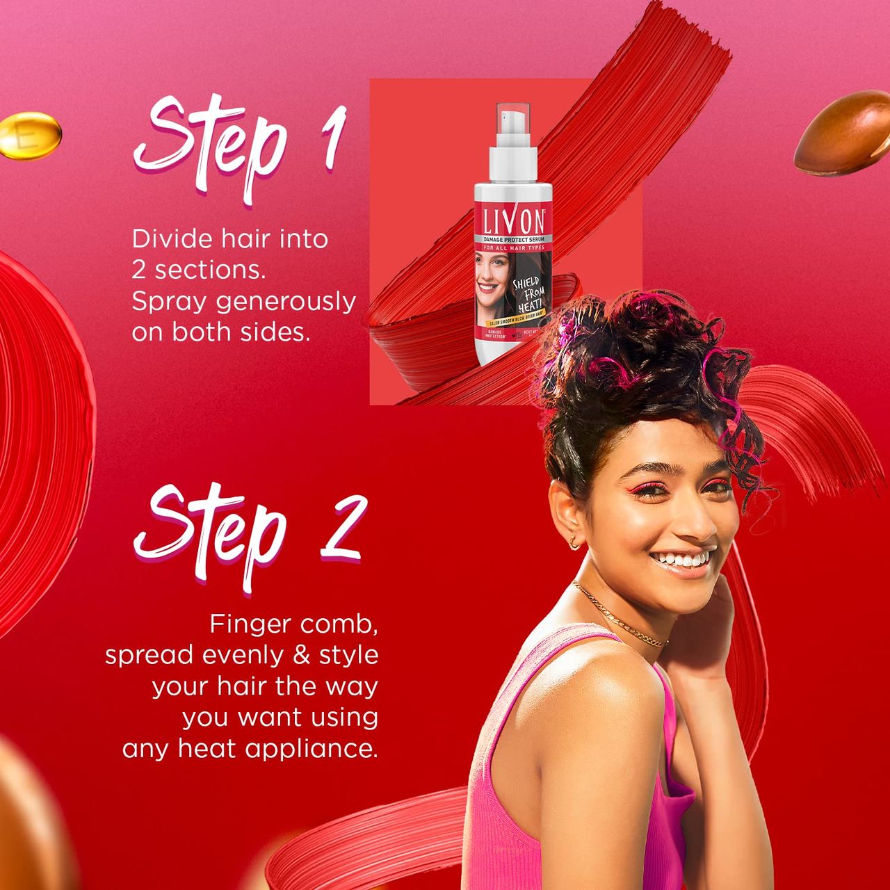 Livon Heat Protect Serum For Protection Upto 250°C
