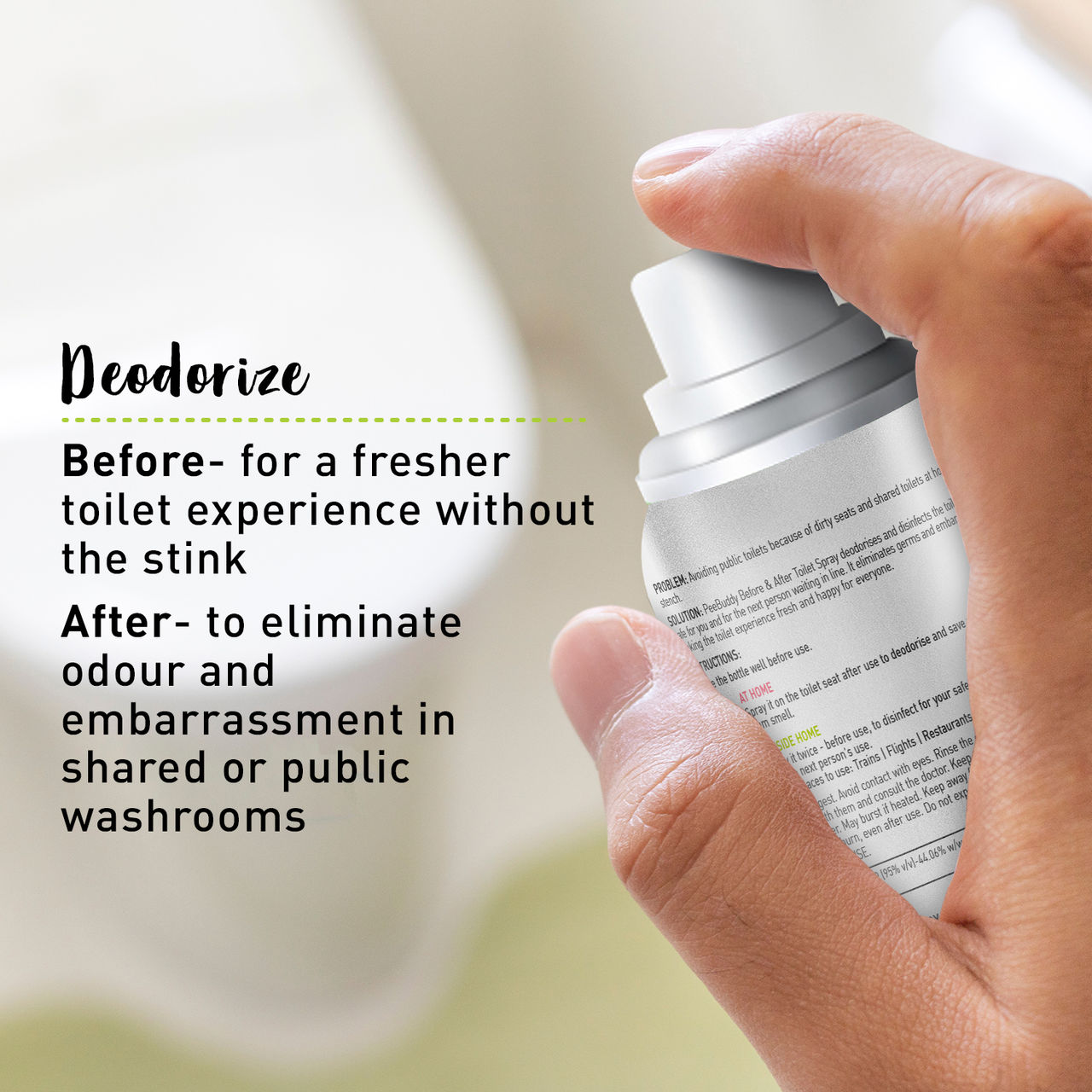 Peebuddy Citrus Toilet Seat Spray