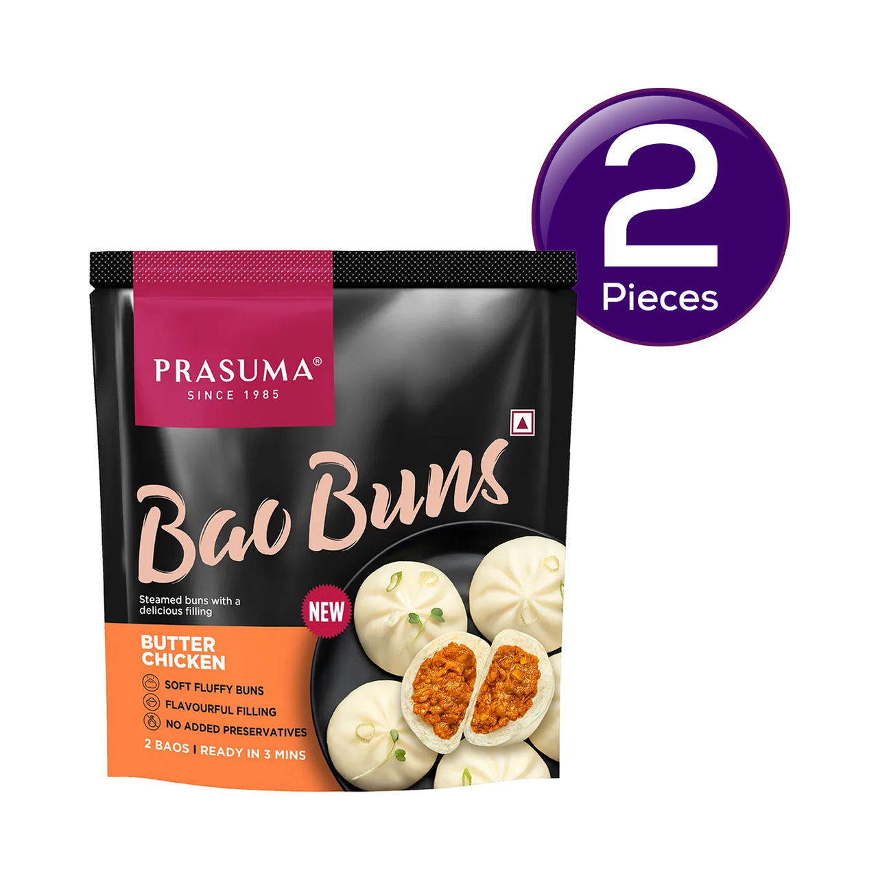 Prasuma Bao Buns Butter Chicken 100 g Combo