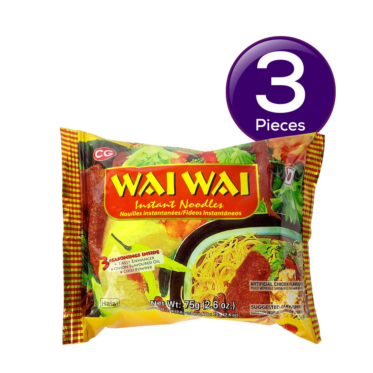 Wai Wai Chicken Instant Noodles 70 g Combo