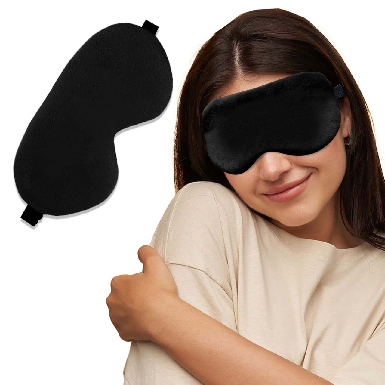 Boldfit Super Soft Cotton Sleep Mask For Comfortable Sleep - Black