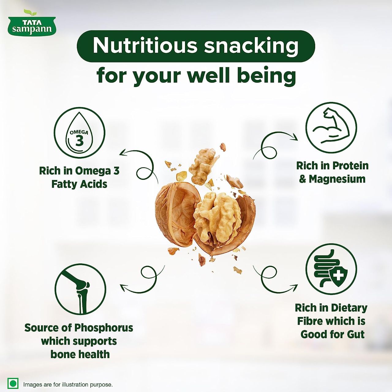 Tata Sampann 100% Pure Premium Walnuts/Akhrot