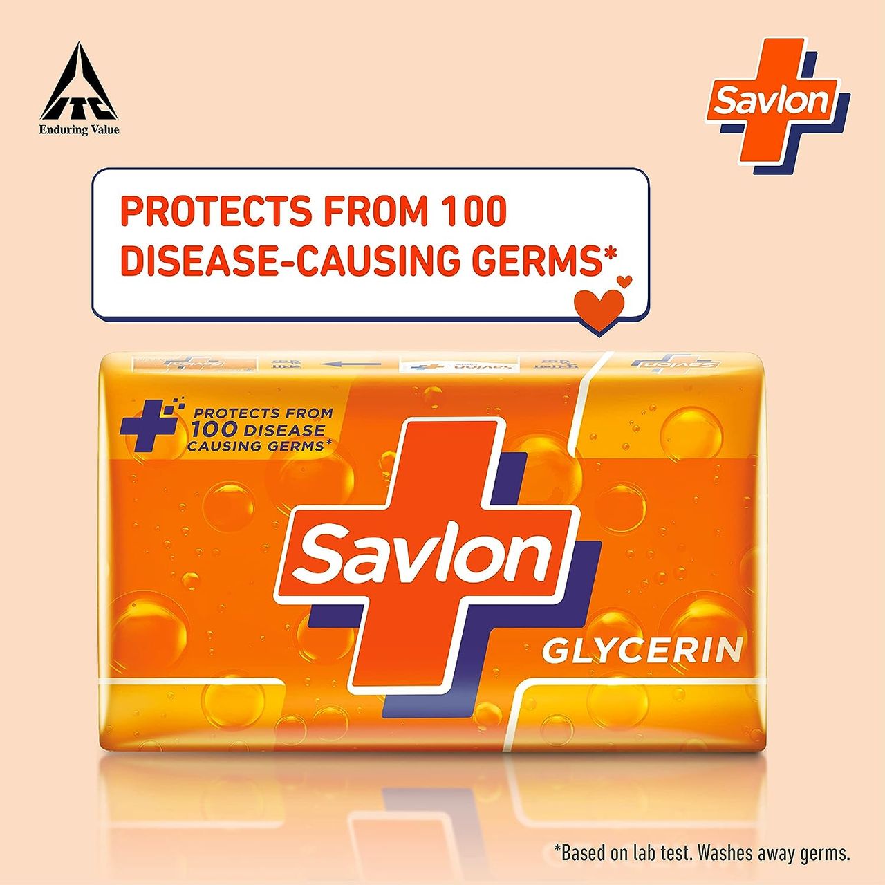 Savlon Glycerin Soap Bar, Germ Protection, for Soft & Supple Skin