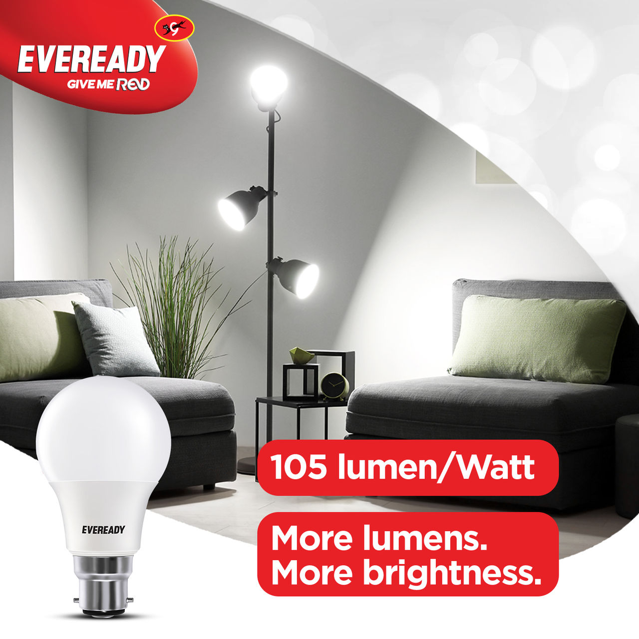Eveready 14 W LED Bulb Cool Day White | 6500K | B22 Base Holder