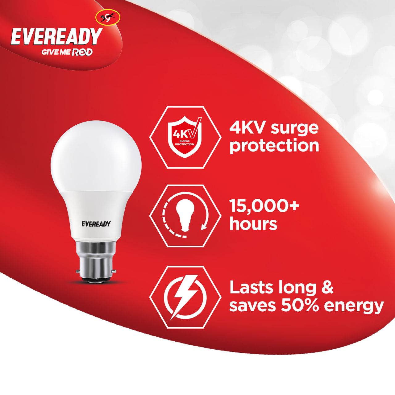 Eveready 14 W LED Bulb Cool Day White | 6500K | B22 Base Holder