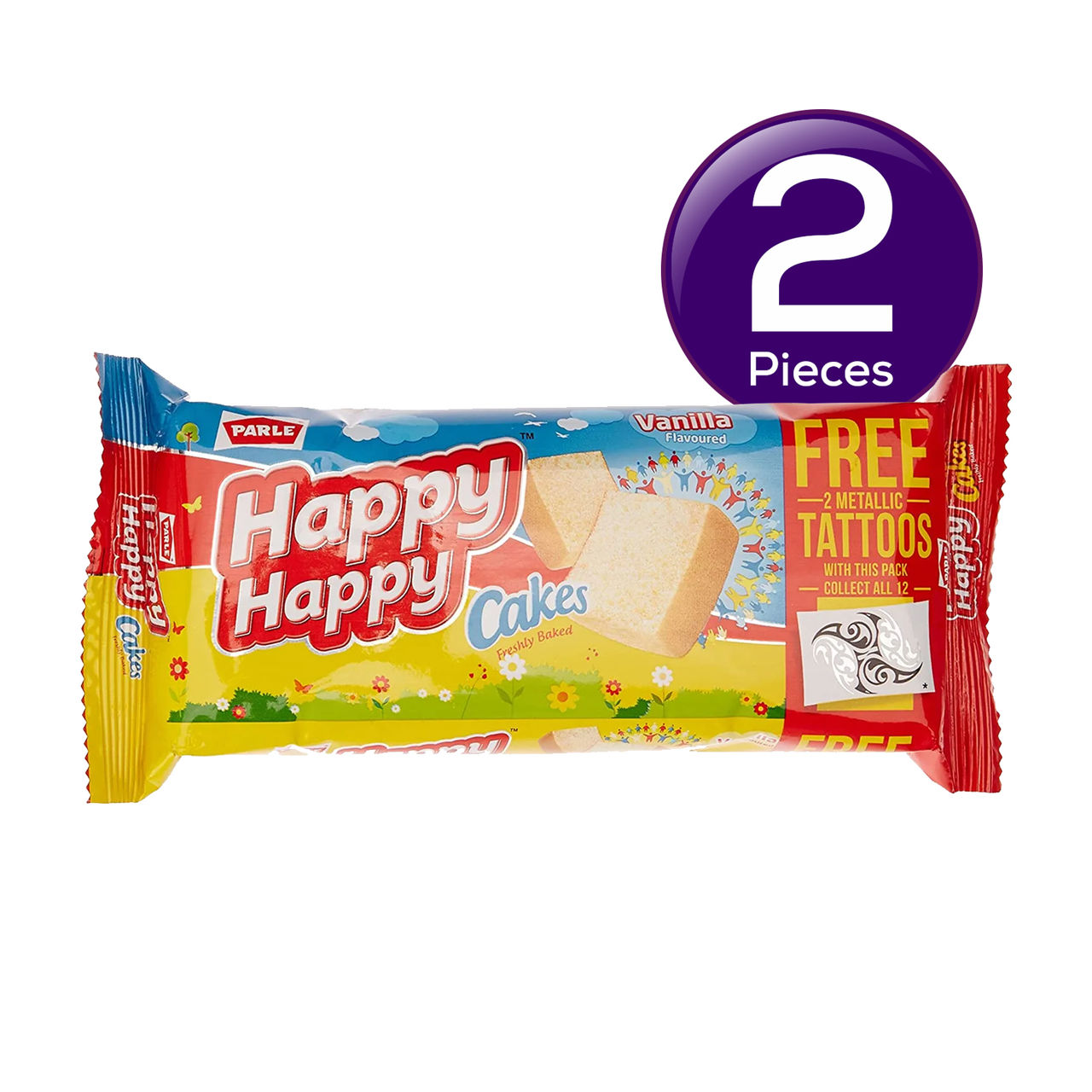 Parle Happy Happy Cake - Vanilla 120 g Combo