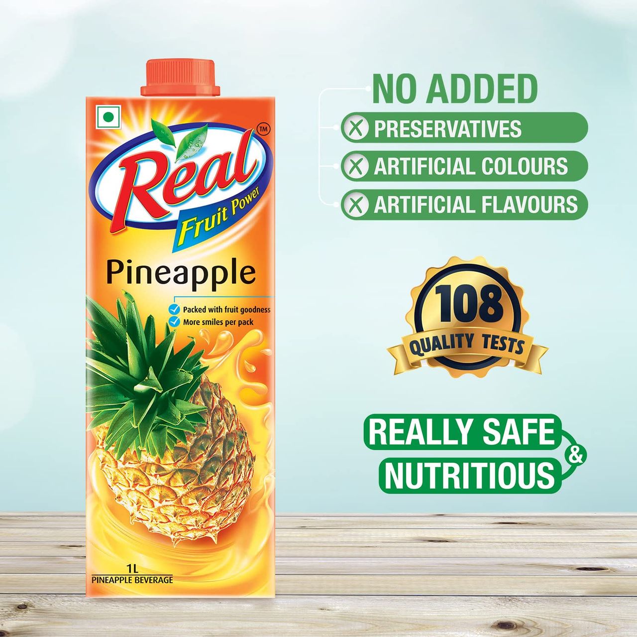 Real Fruit Power -Pineapple Juice Tetrapack 1 l Combo
