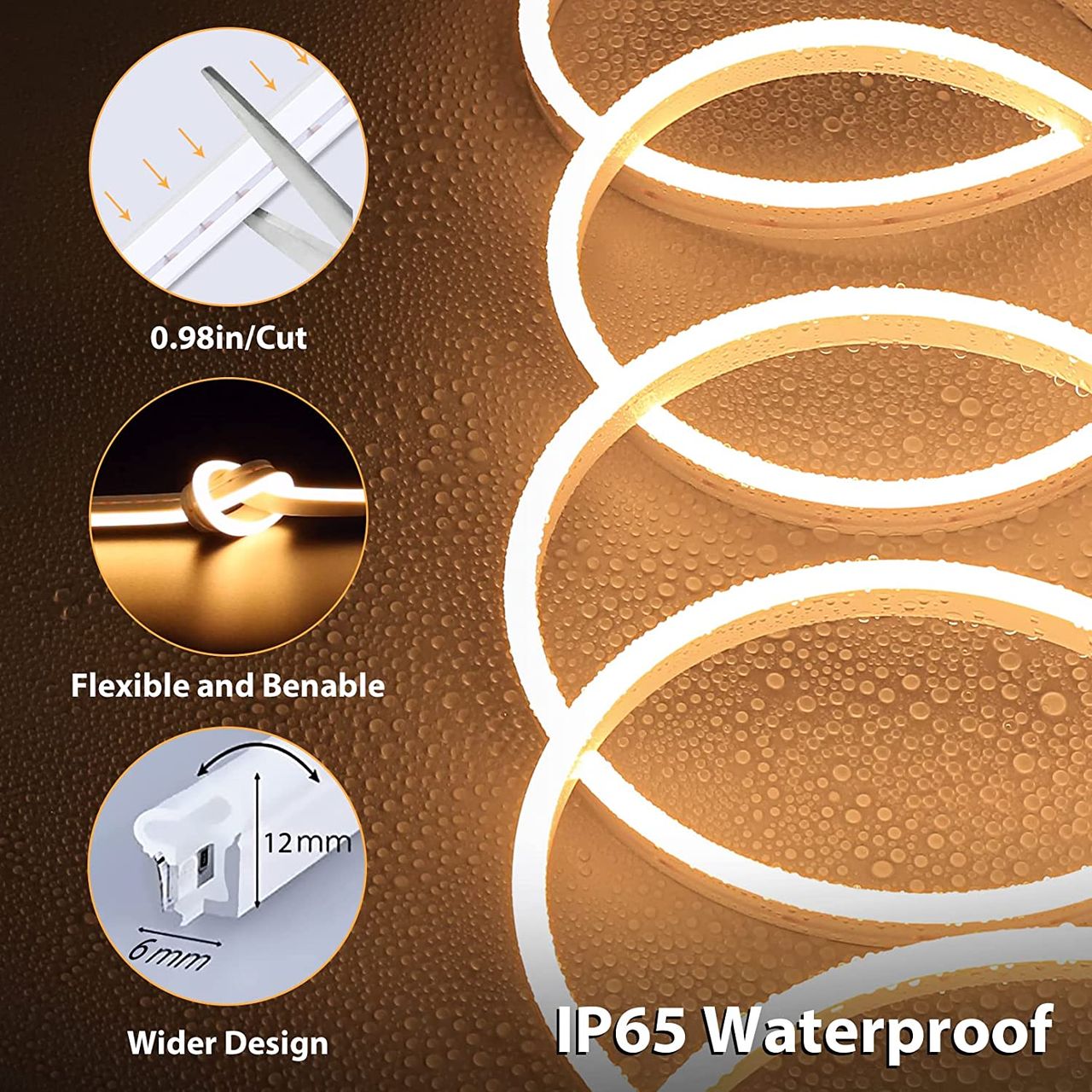 Quace Rope Strip Lights - 5 M | Warm White
